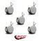 Service Caster 3 Inch MRI Safe Casters with Brakes, 3/8 Inch Threaded Stem, Set of 5, SCC, 5PK SCC-TS02S75-TPR-GRY-B-381634-MRI-5 - alternate 3